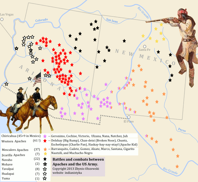 Apaches battles with US army.
Apaches batallas 1850-1886.
Mapa de la Apacheria,
apacheria de mexico localizacion
